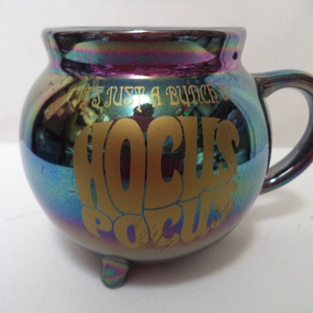 Disney Hocus Pocus Iridescent Cauldron Mug Cup footed 12 ounces NEW NWT - Picture 2 of 8